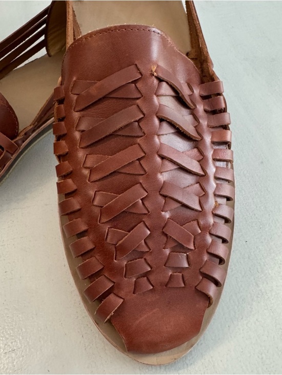 Nisolo Men’s Huarache Sandal in Brandy Closed Toe Leather Slip-On Sz 13 NIB